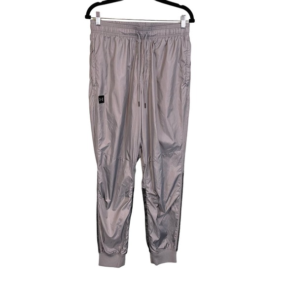 Under Armour Women's Grey Drawstring Activewear Hi Rise Athletic Sweatpants L - Picture 1 of 9